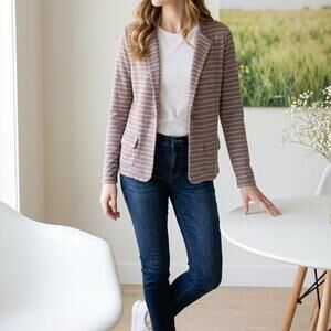 Anthropologie Dolan Knit Ava Blazer Light Brown and Cream size M